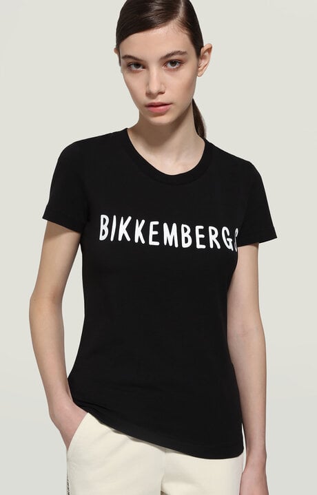 dirk bikkembergs Women's T-shirt with contrast logo