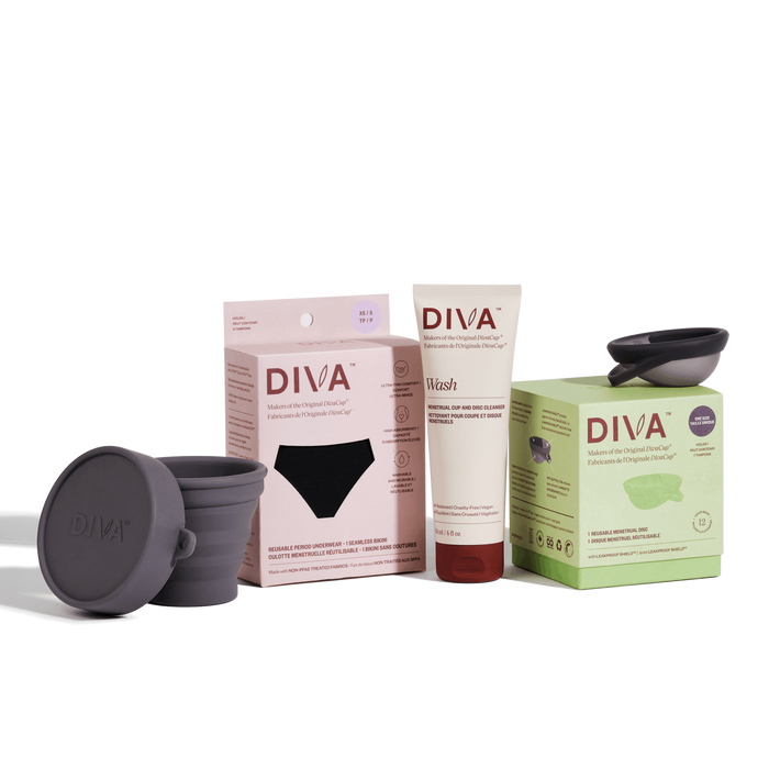 diva Ensemble essentiel pour la période discale DIVA™ Bikini et disque menstruel sans couture $80.00 $80.00