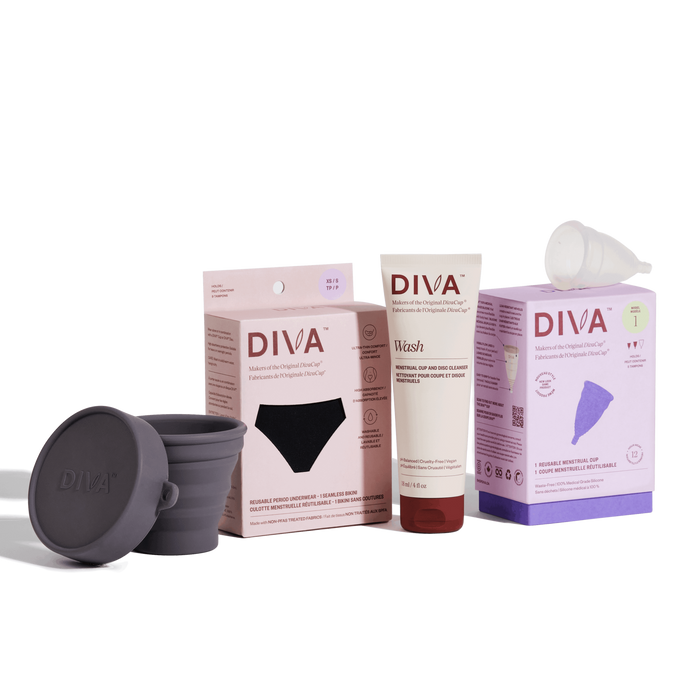 diva Ensemble essentiel pour les règles de la coupe DIVA™ Bikini et coupe menstruelle sans couture $80.00 $80.00 diva Ensemble essentiel pour les règles de la coupe DIVA™ Bikini et coupe menstruelle sans couture $80.00 $80.00