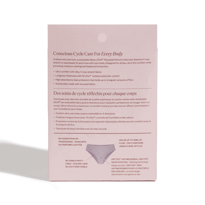 Diva Sous-vêtements Menstruels Réutilisables DIVA™ Bikini Sans Couture $34.00 $34.00