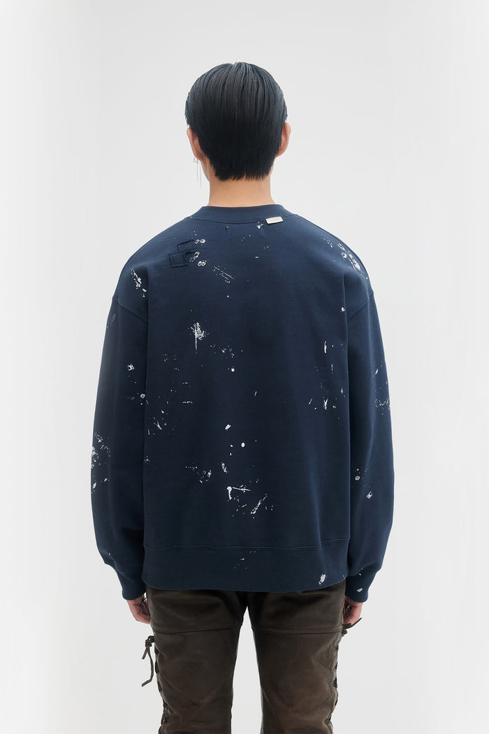 Domrebel ATELIER SWEATSHIRT DARK BLUE DARK BLUE PAINT