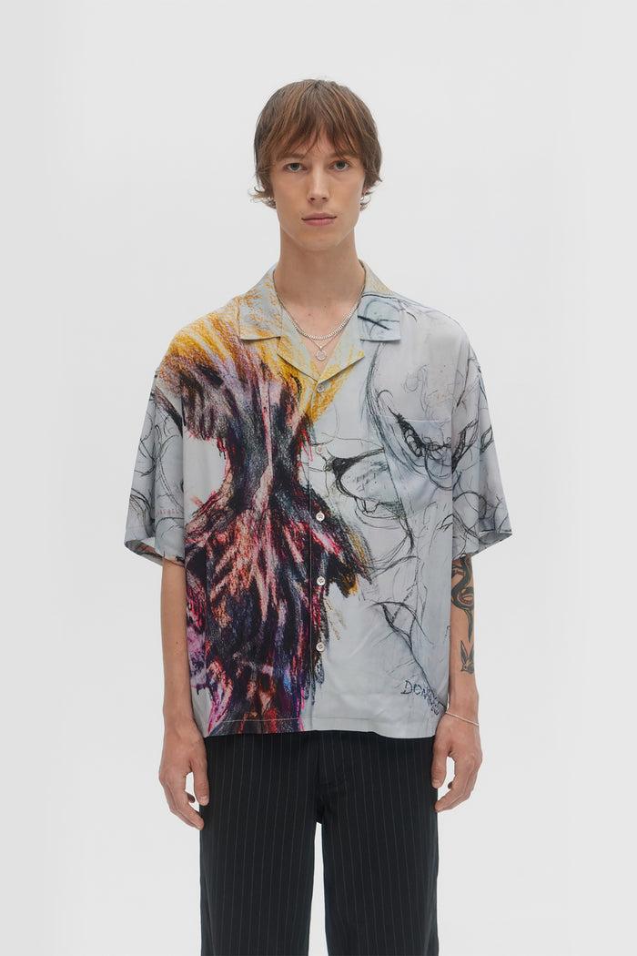 Domrebel ASCEND CAMP COLLAR SHIRT Beige