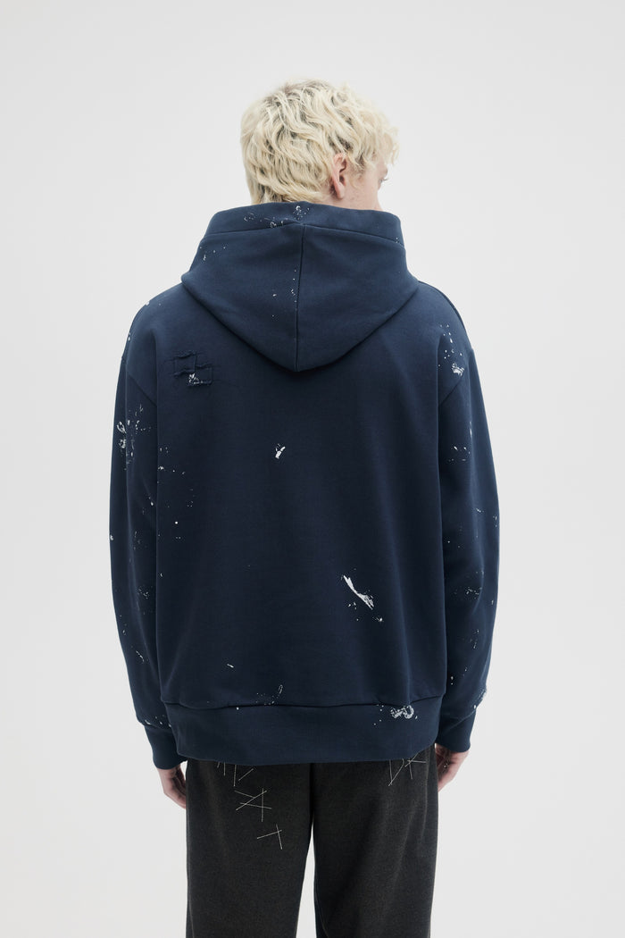 Domrebel ATELIER HOODIE DARK BLUE DARK BLUE PAINT