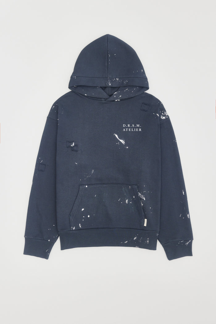 Domrebel ATELIER HOODIE DARK BLUE DARK BLUE PAINT