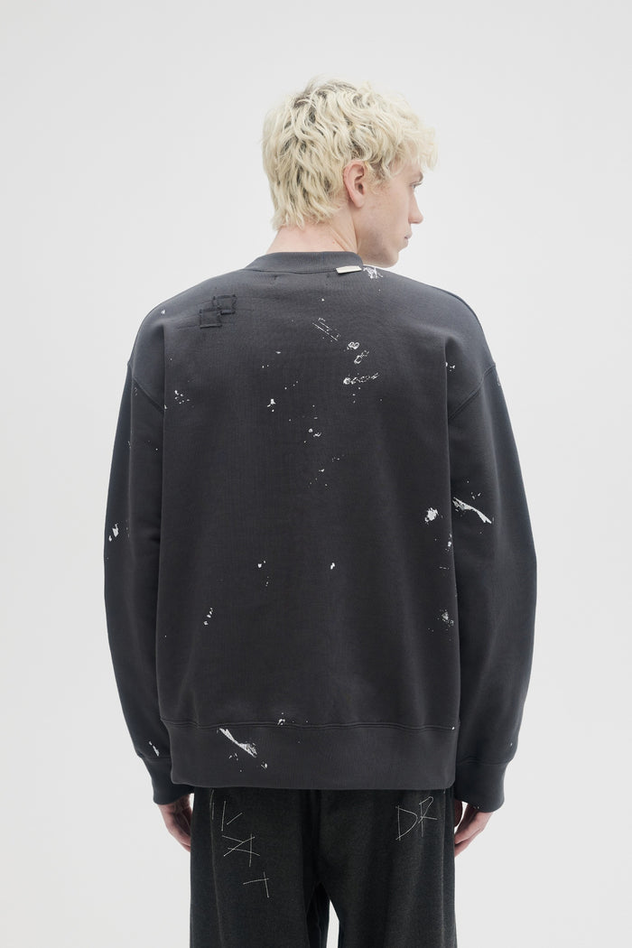 Domrebel ATELIER SWEATSHIRT COAL COAL PAINT
