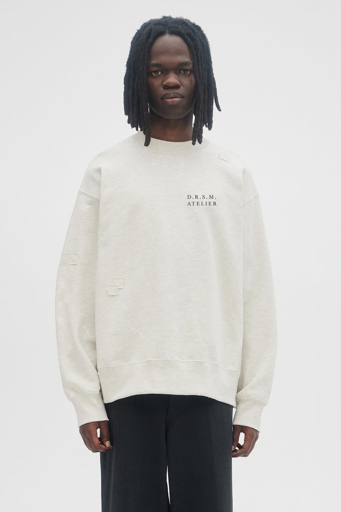 Domrebel ATELIER SWEATSHIRT GREIGE GREIGE PAINT