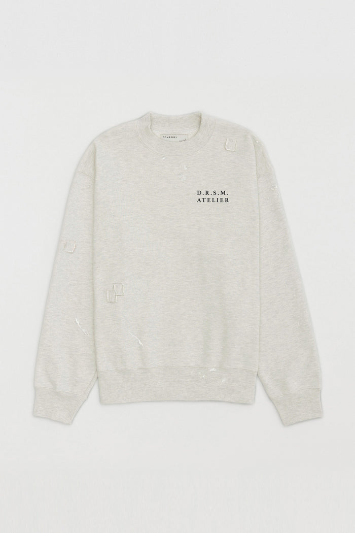 domrebel ATELIER SWEATSHIRT GREIGE GREIGE PAINT