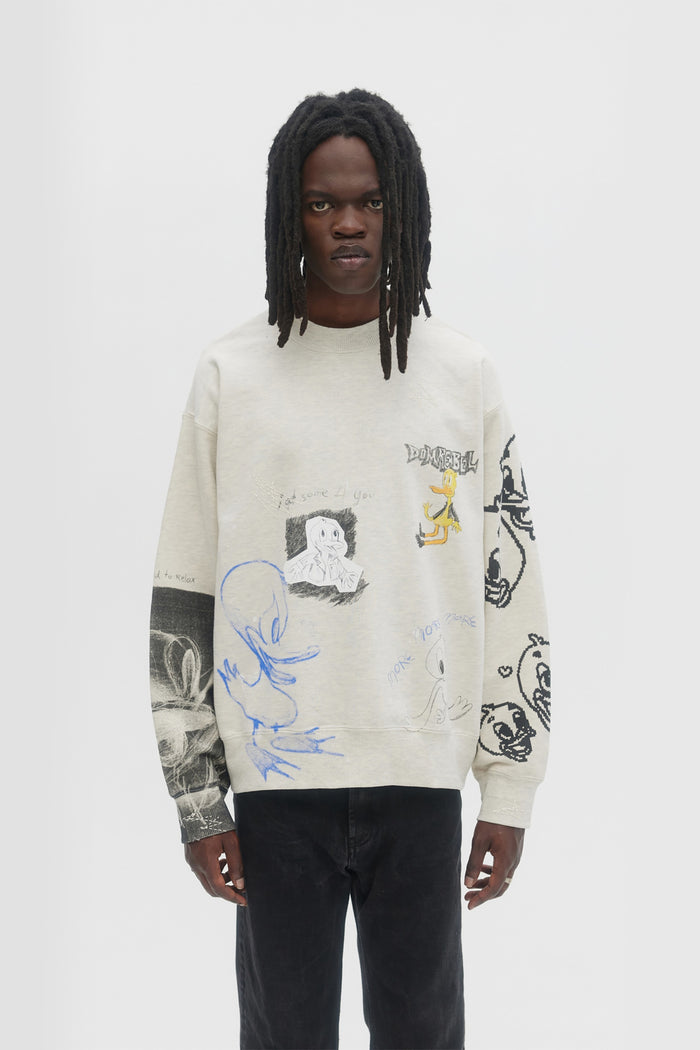 Domrebel BEAKER SWEATSHIRT GREIGE