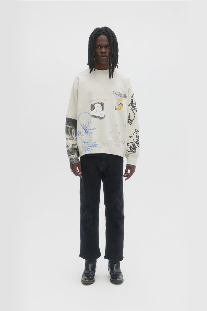 Domrebel BEAKER SWEATSHIRT GREIGE