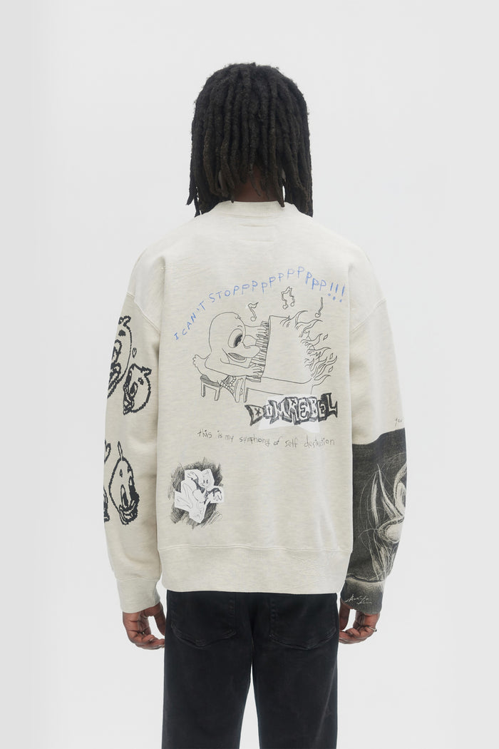 Domrebel BEAKER SWEATSHIRT GREIGE