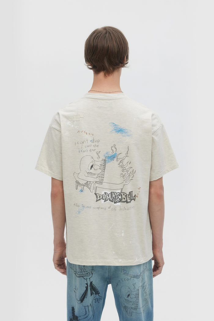 Domrebel BEAKER T-SHIRT GREIGE