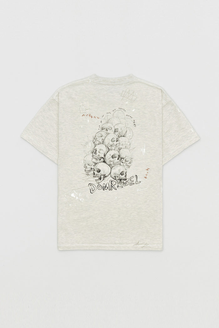 Domrebel BONES T-SHIRT GREIGE