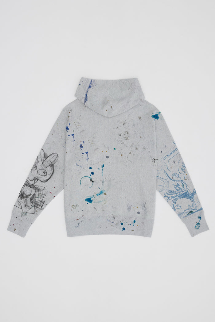 Domrebel BUSTED HOODIE Heather Grey