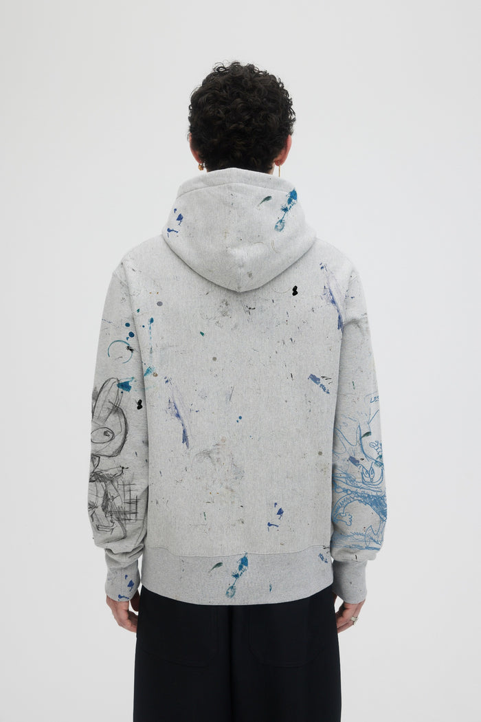 Domrebel BUSTED HOODIE Heather Grey