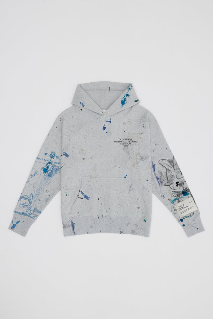 Domrebel BUSTED HOODIE Heather Grey