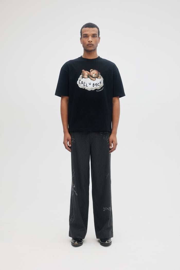 domrebel CALL U T-SHIRT Black