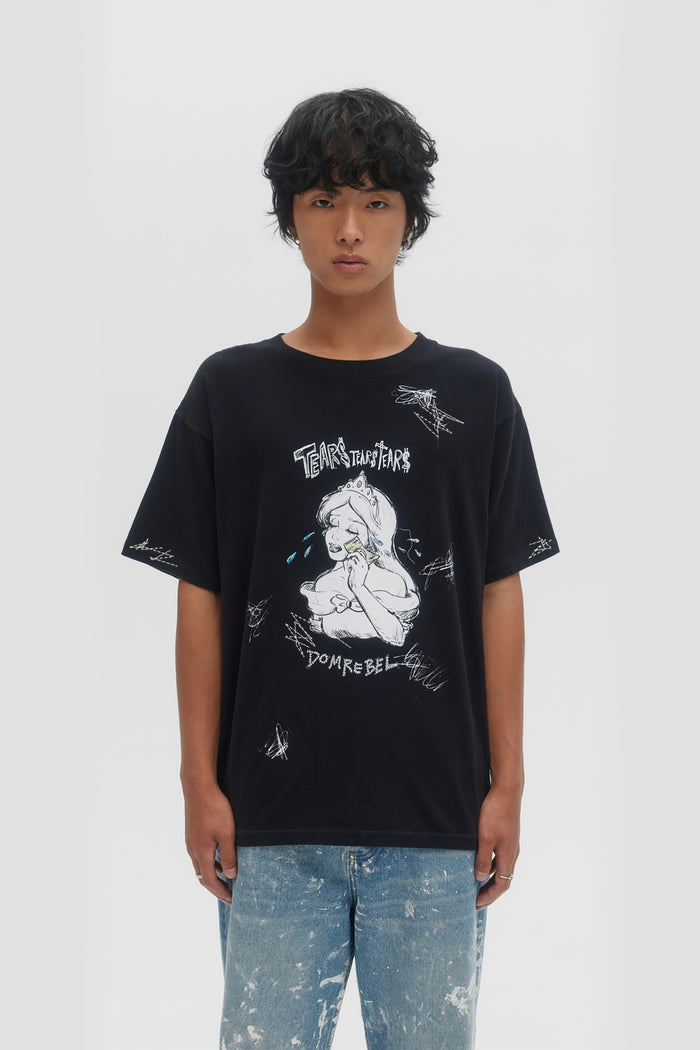 Domrebel CASHCRY T-SHIRT Faded Black