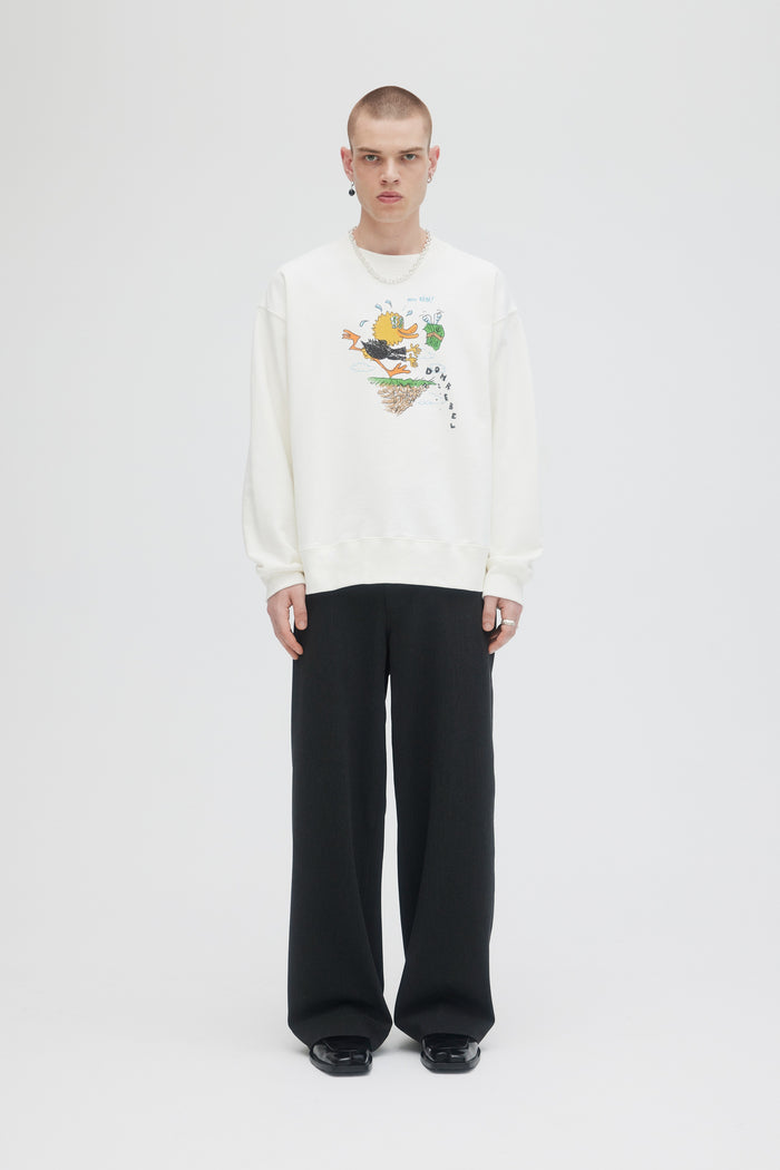 domrebel CHASE SWEATSHIRT Ivory