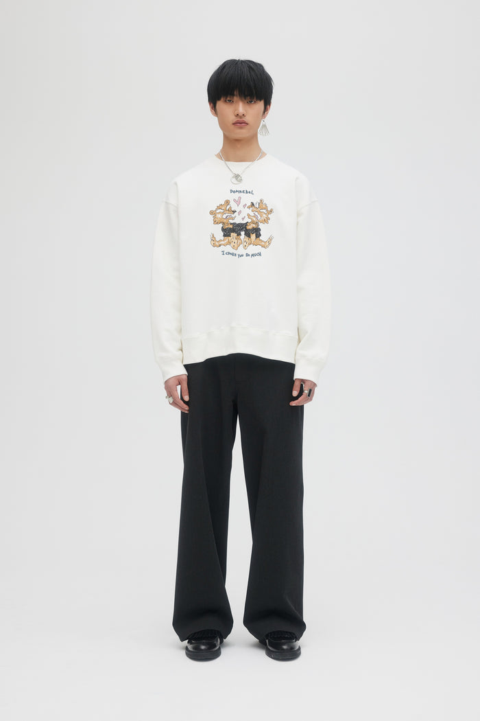 domrebel CHOKE SWEATSHIRT Ivory