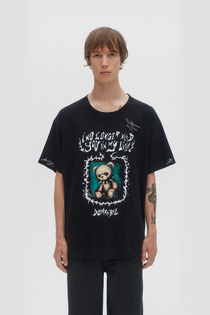 Domrebel COLLARBEAR T-SHIRT Black