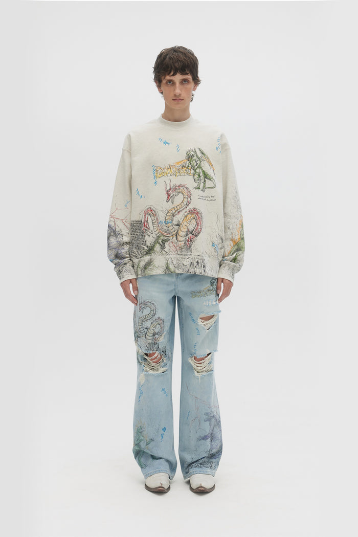 Domrebel CONFLICT SWEATSHIRT GREIGE