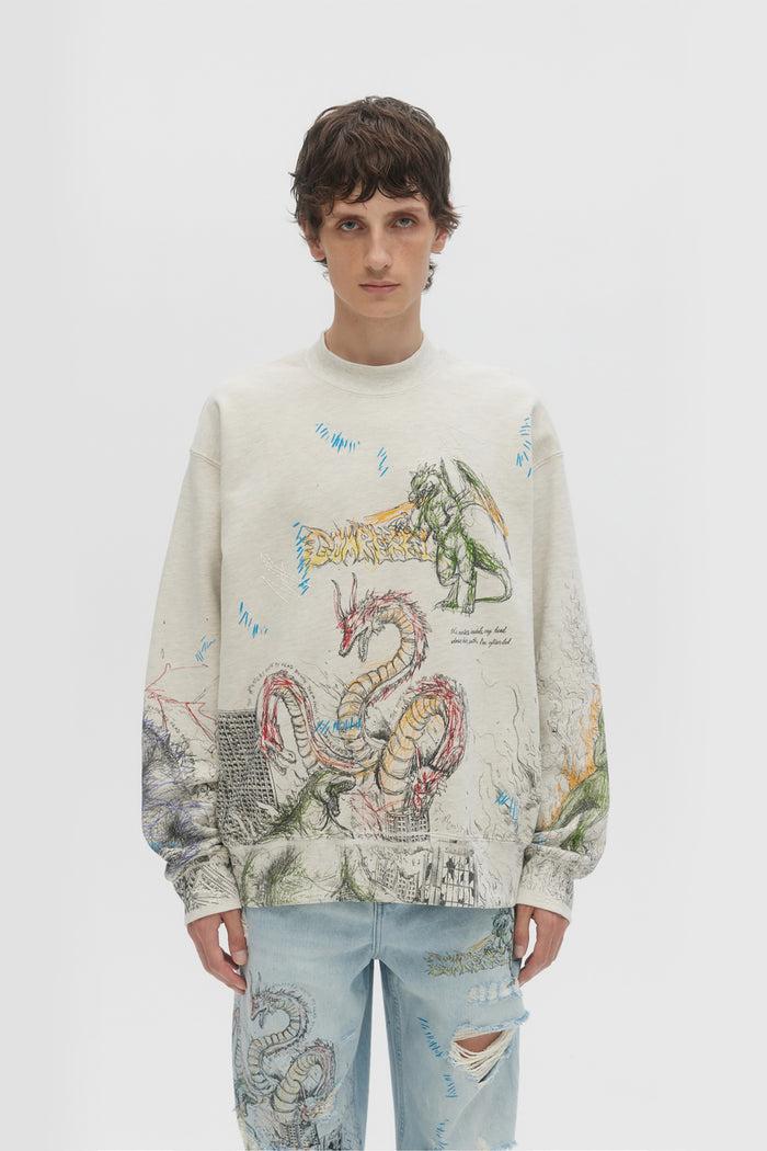 Domrebel CONFLICT SWEATSHIRT GREIGE