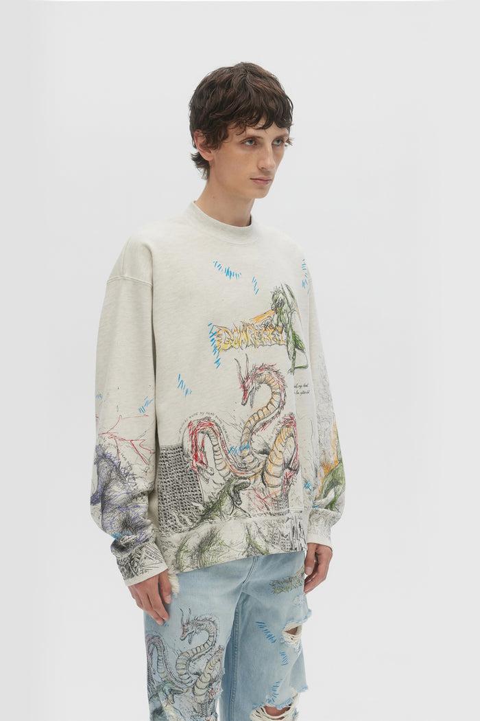 Domrebel CONFLICT SWEATSHIRT GREIGE