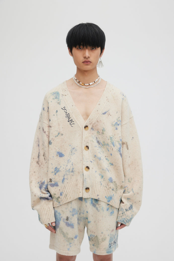 Domrebel CREATOR CARDIGAN - PRINTED Beige