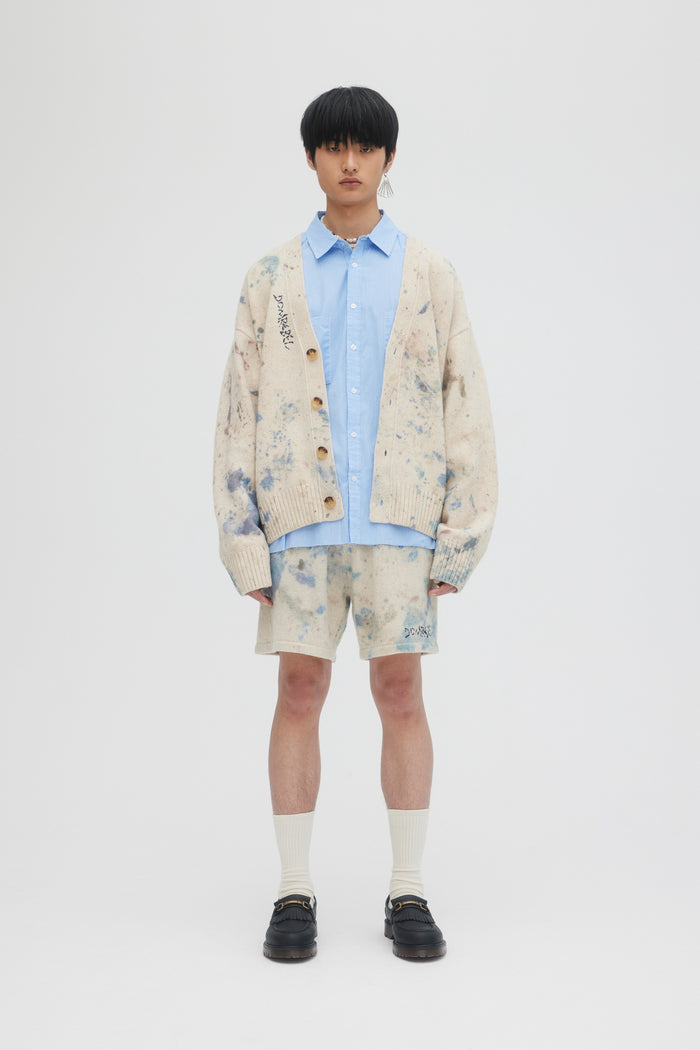 domrebel CREATOR CARDIGAN - PRINTED Beige