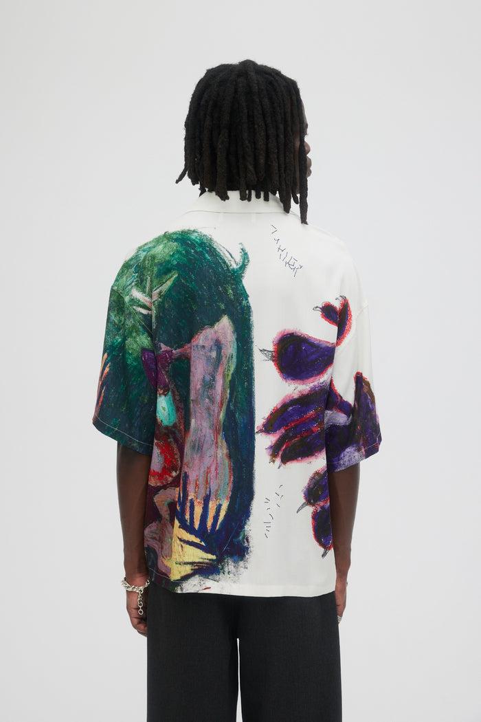 Domrebel CREATURE CAMP COLLAR SHIRT Ivory