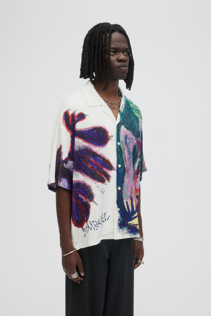 Domrebel CREATURE CAMP COLLAR SHIRT Ivory