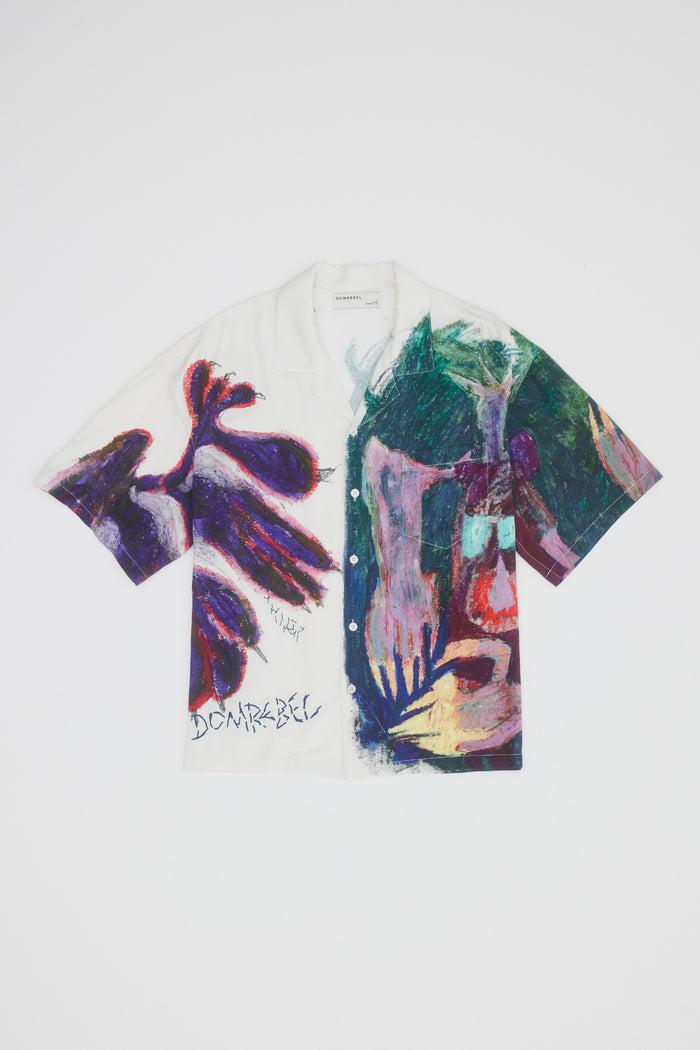 Domrebel CREATURE CAMP COLLAR SHIRT Ivory