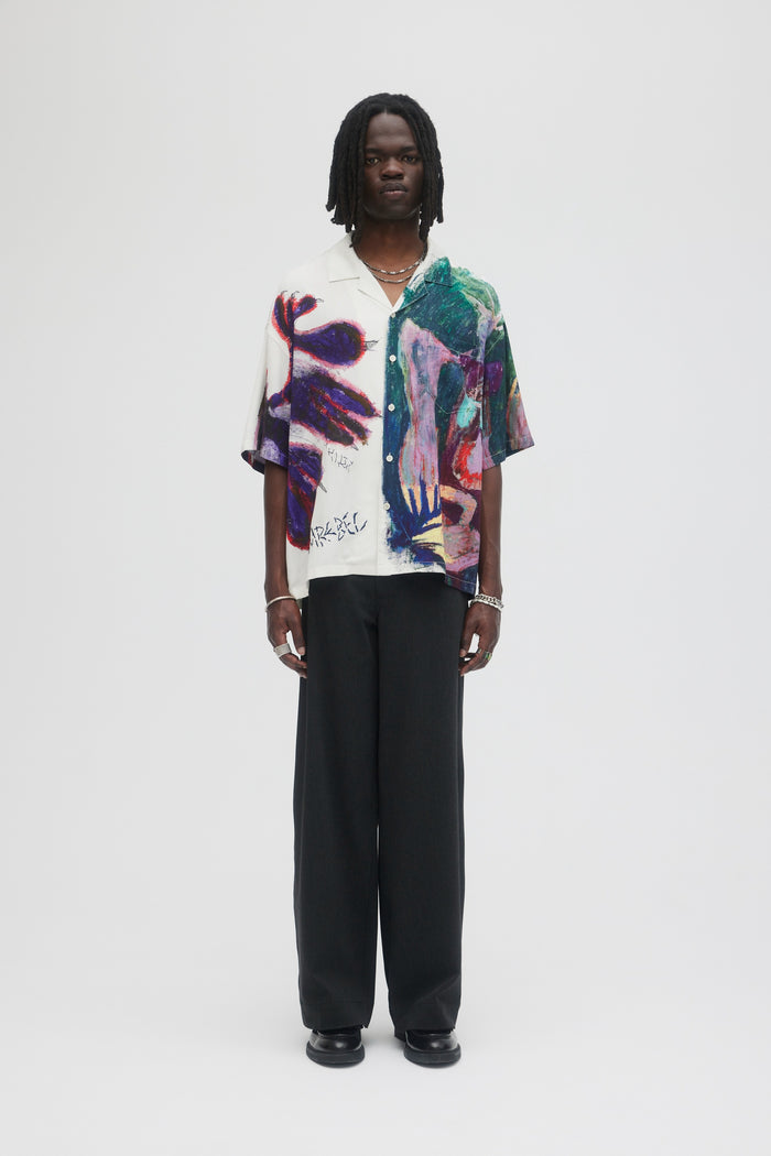 domrebel CREATURE CAMP COLLAR SHIRT Ivory