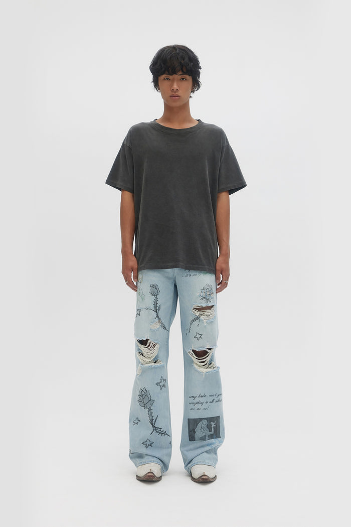 Domrebel DIVA BOOTCUT JEANS Light Blue