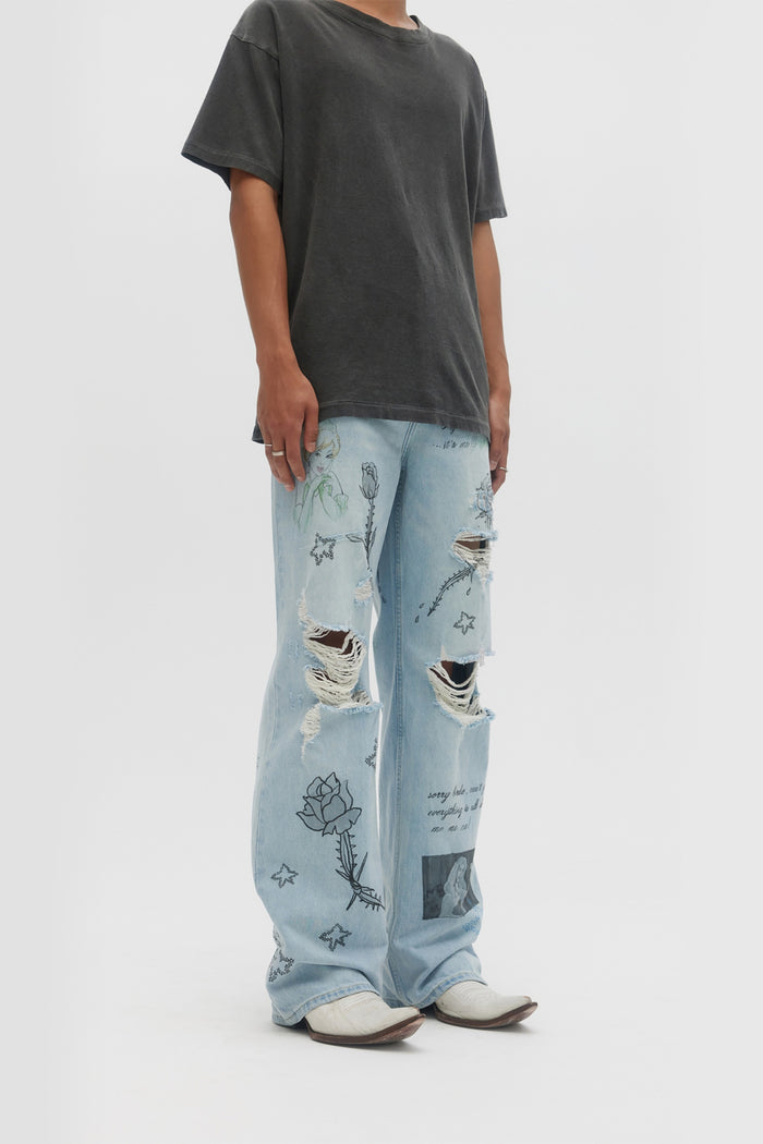 Domrebel DIVA BOOTCUT JEANS Light Blue