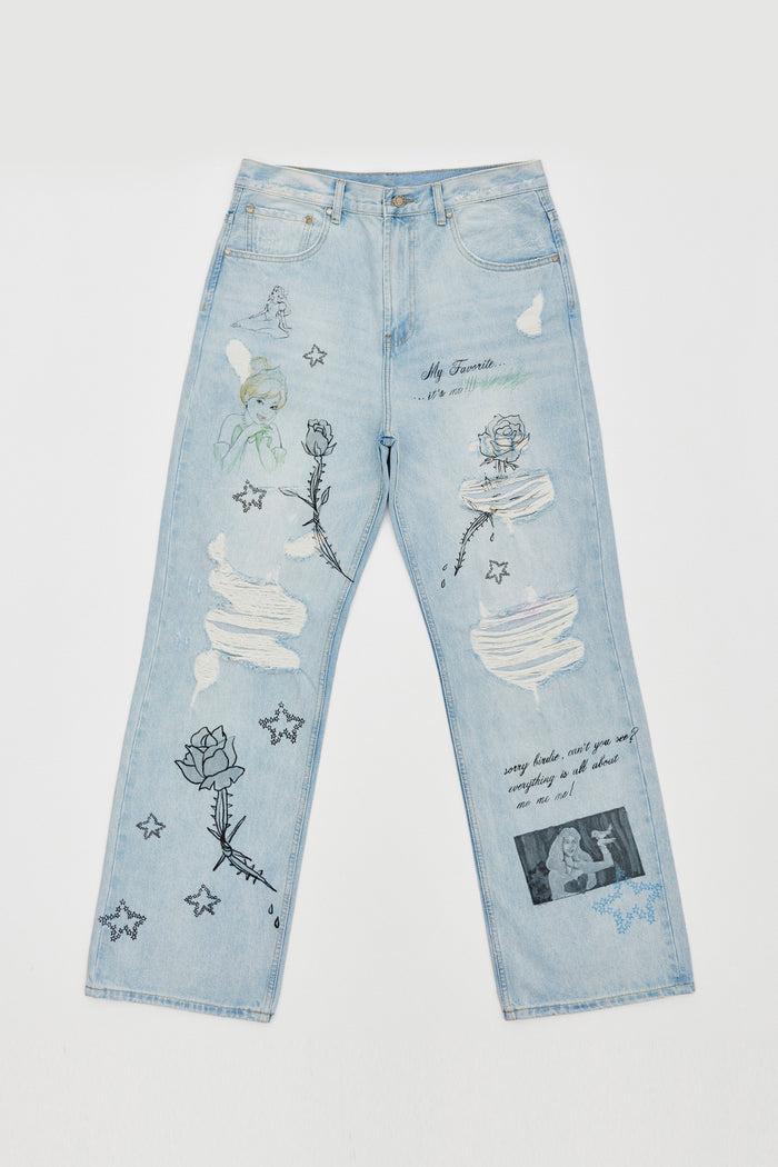 domrebel DIVA BOOTCUT JEANS Light Blue