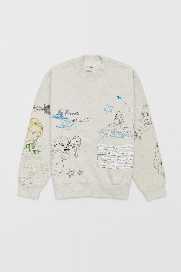 domrebel DIVA SWEATSHIRT GREIGE