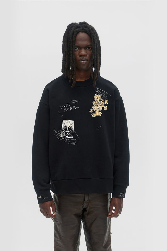 Domrebel DOLLARS SWEATSHIRT Black
