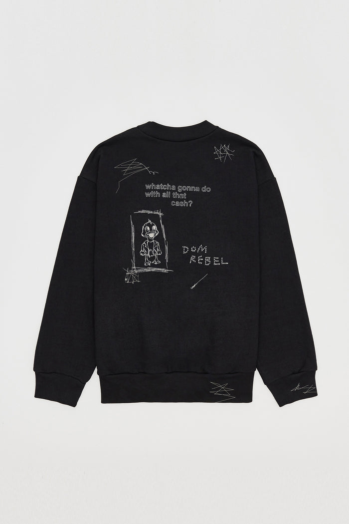 Domrebel DOLLARS SWEATSHIRT Black
