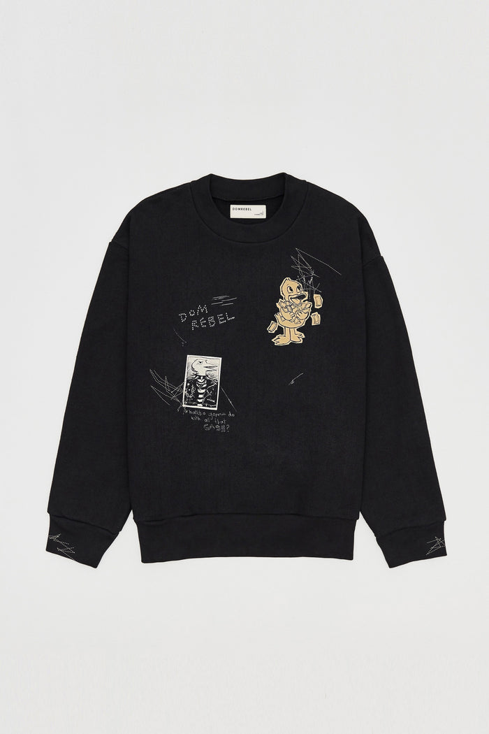 domrebel DOLLARS SWEATSHIRT Black