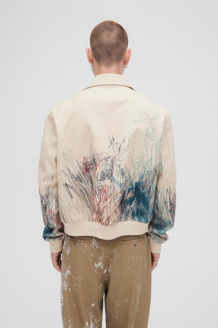 Domrebel DRAFTING BOMBER JACKET Ivory