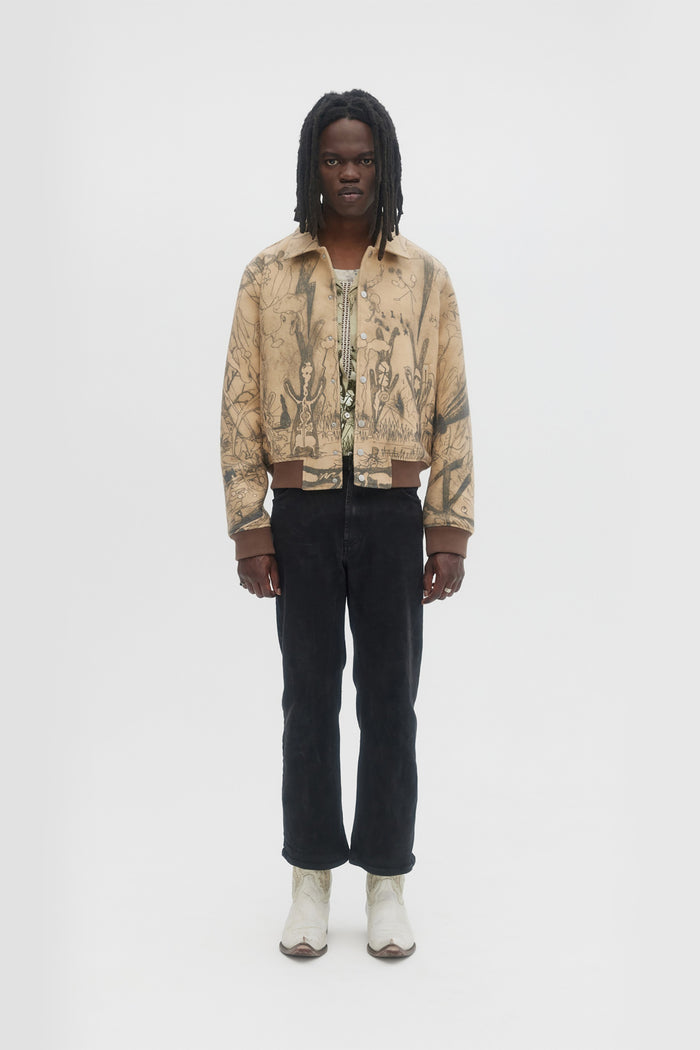Domrebel ELYSIUM BOMBER JACKET Beige