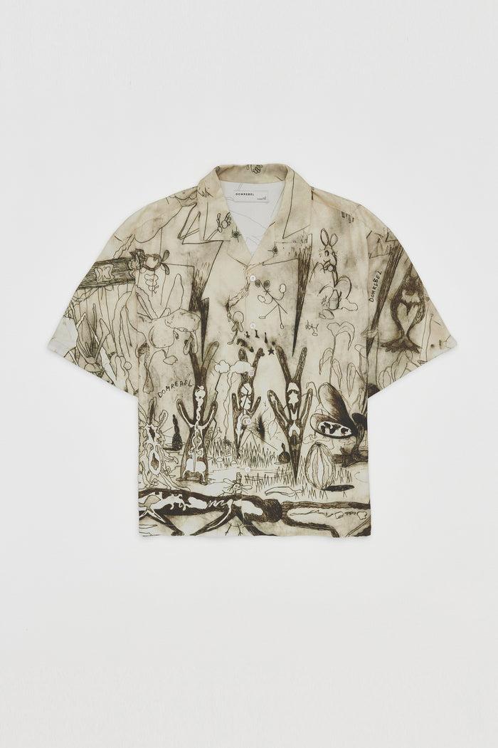 domrebel ELYSIUM CAMP COLLAR SHIRT Beige
