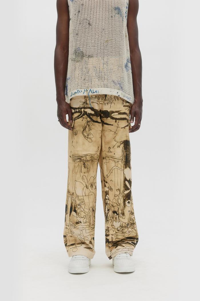 Domrebel ELYSIUM CARGO PANTS Beige