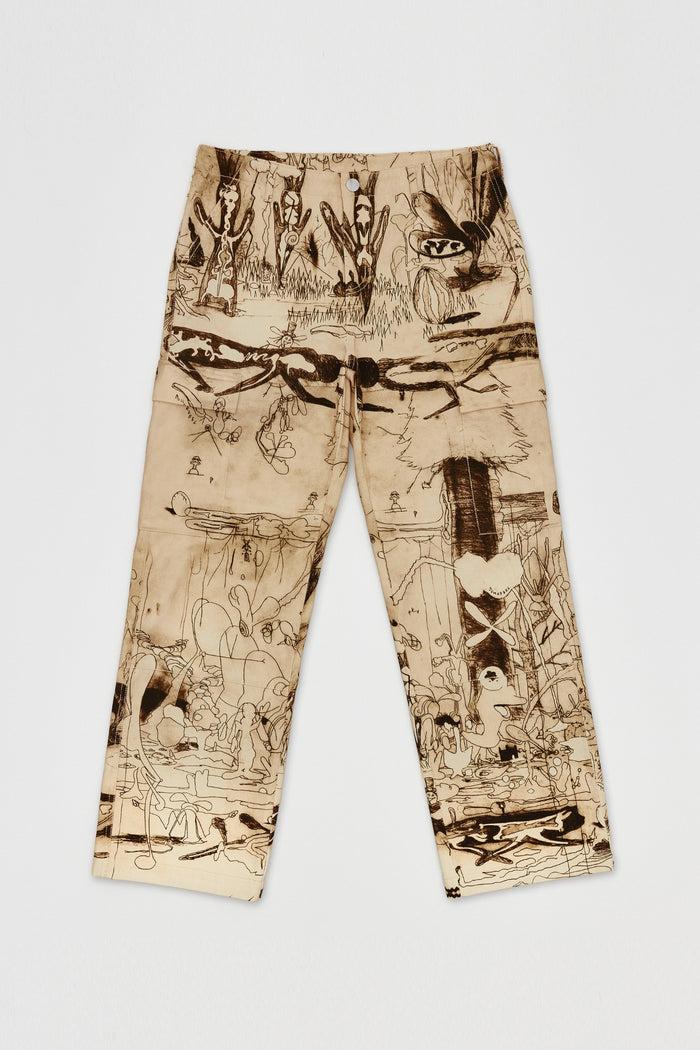 domrebel ELYSIUM CARGO PANTS Beige