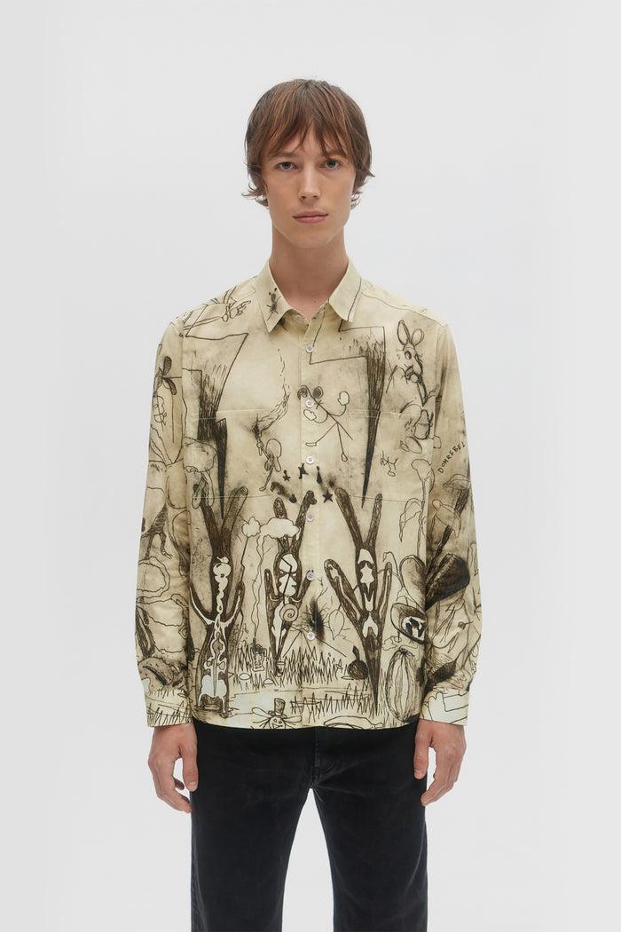 Domrebel ELYSIUM LONGSLEEVE SHIRT Beige