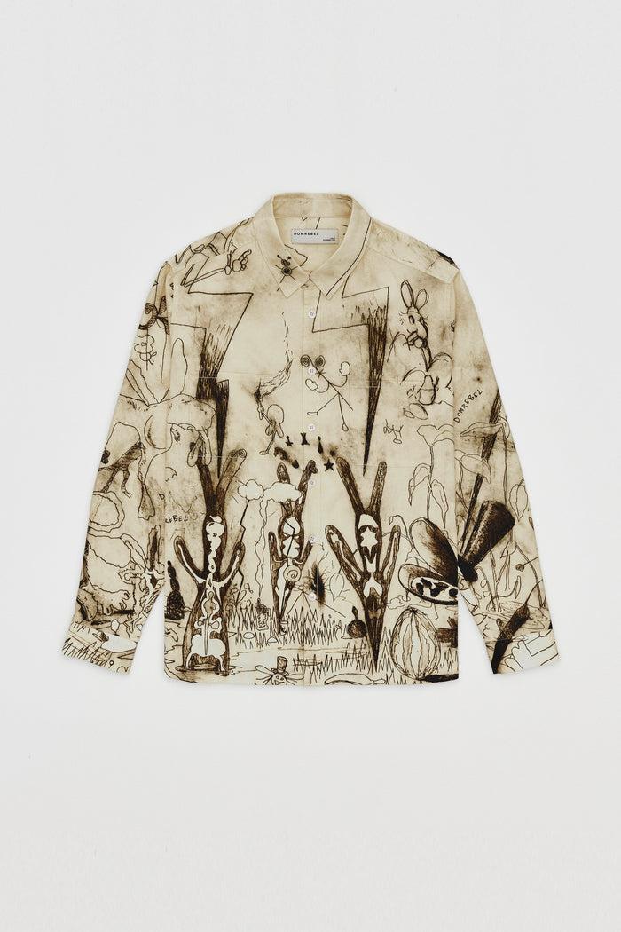 domrebel ELYSIUM LONGSLEEVE SHIRT Beige