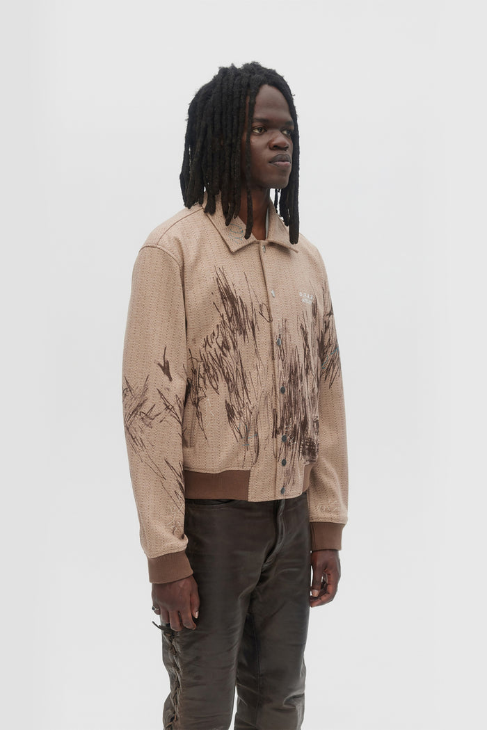 Domrebel FREEHAND BOMBER JACKET Brown