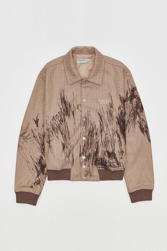 domrebel FREEHAND BOMBER JACKET Brown