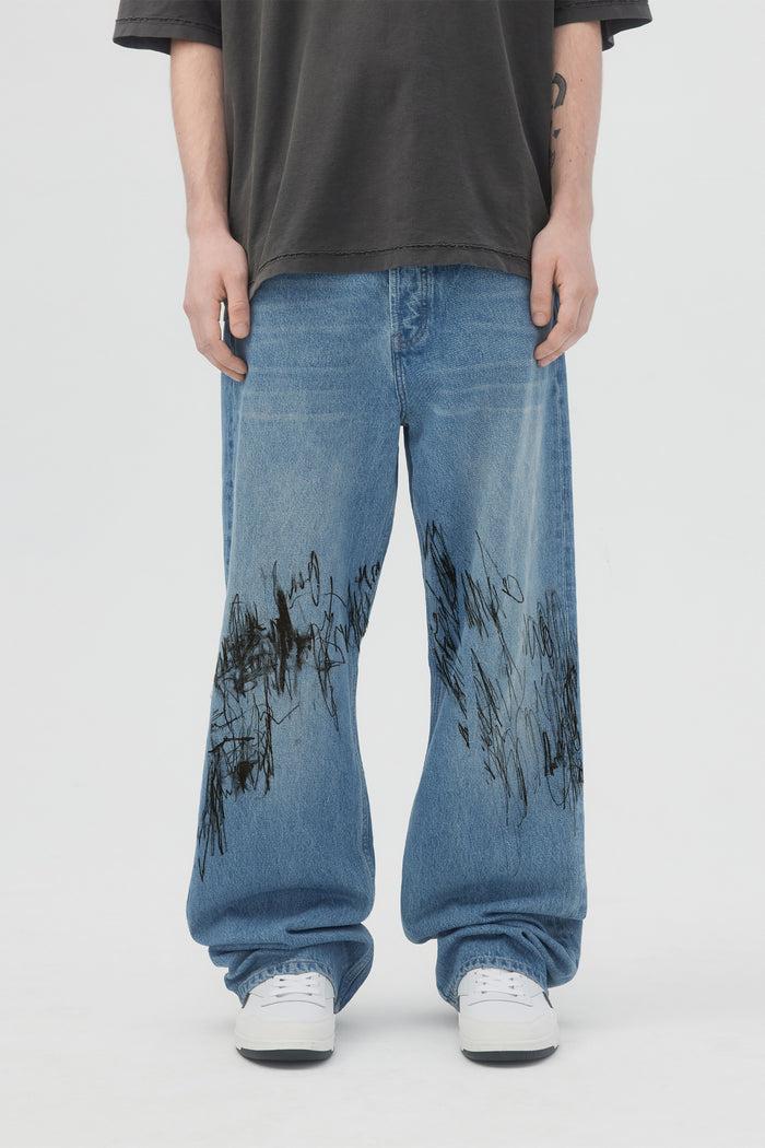 Domrebel FREEHAND BOOTCUT JEANS Mid Blue